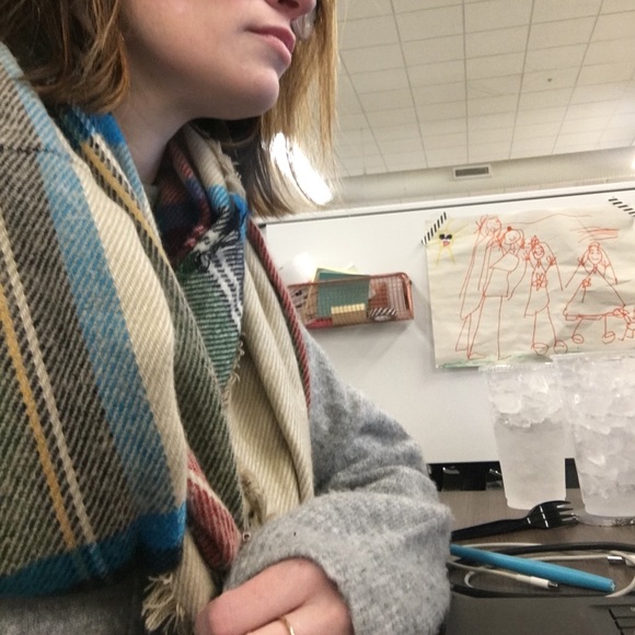 BP (Nordstrom) holiday plaid circle scarf - Picture 8 of 9